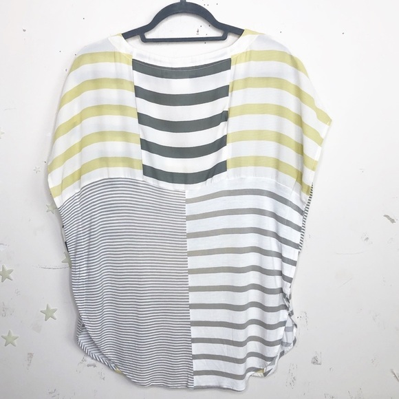 ONE September Anthropologie striped color block blouse - Picture 6 of 9